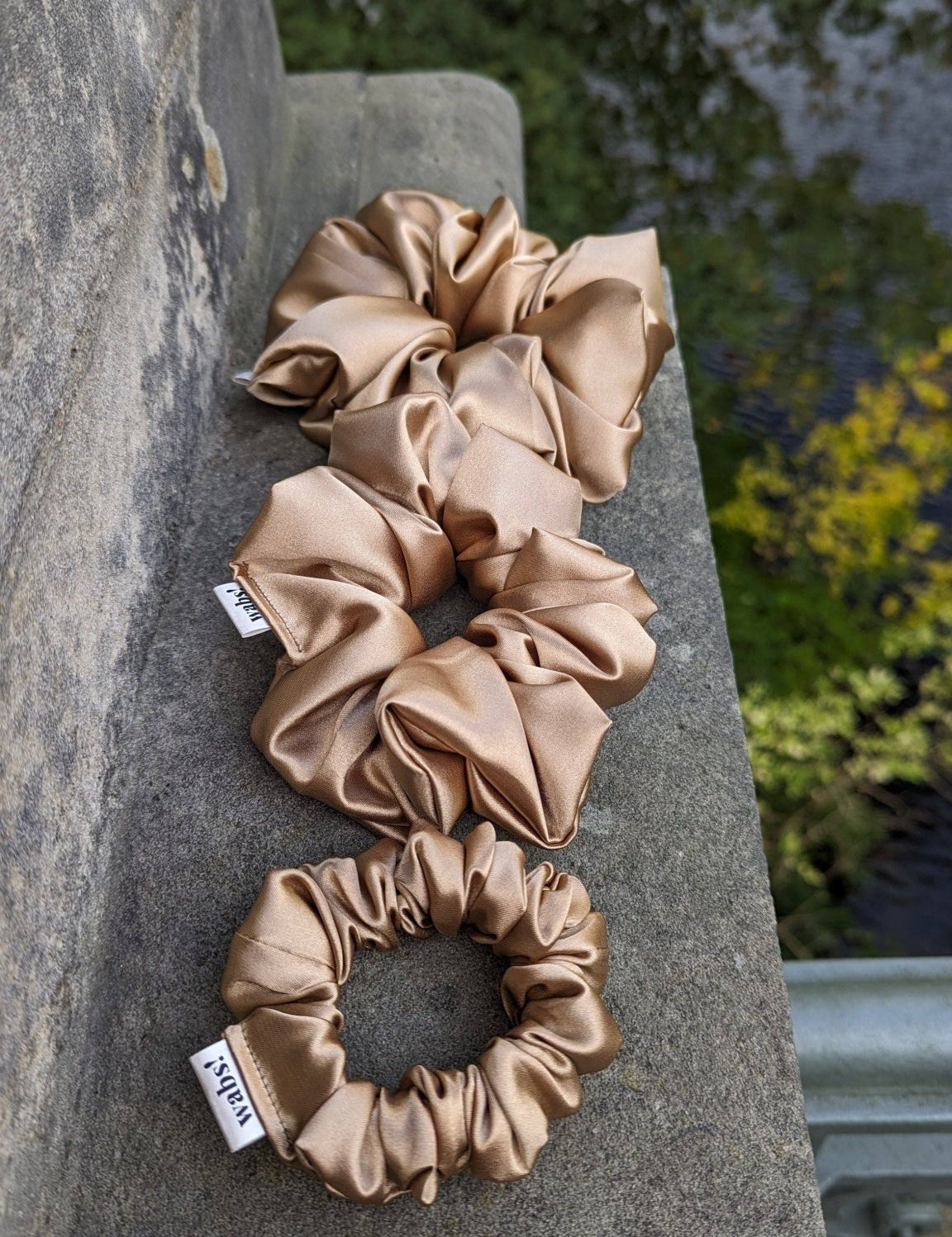 Gold Satin Scrunchie: Mini - Blossom Hair & Fashion