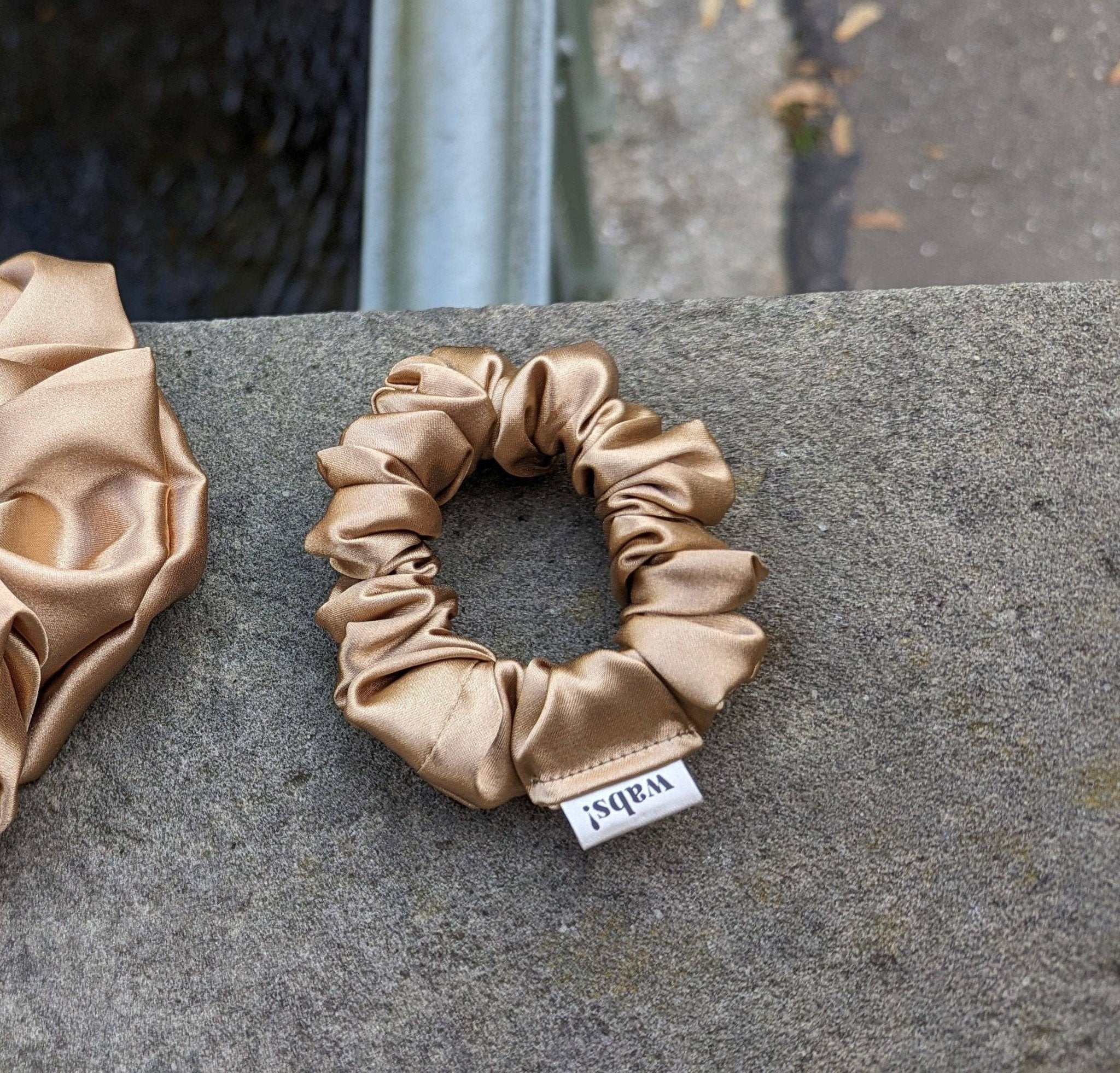 Gold Satin Scrunchie: Mini - Blossom Hair & Fashion