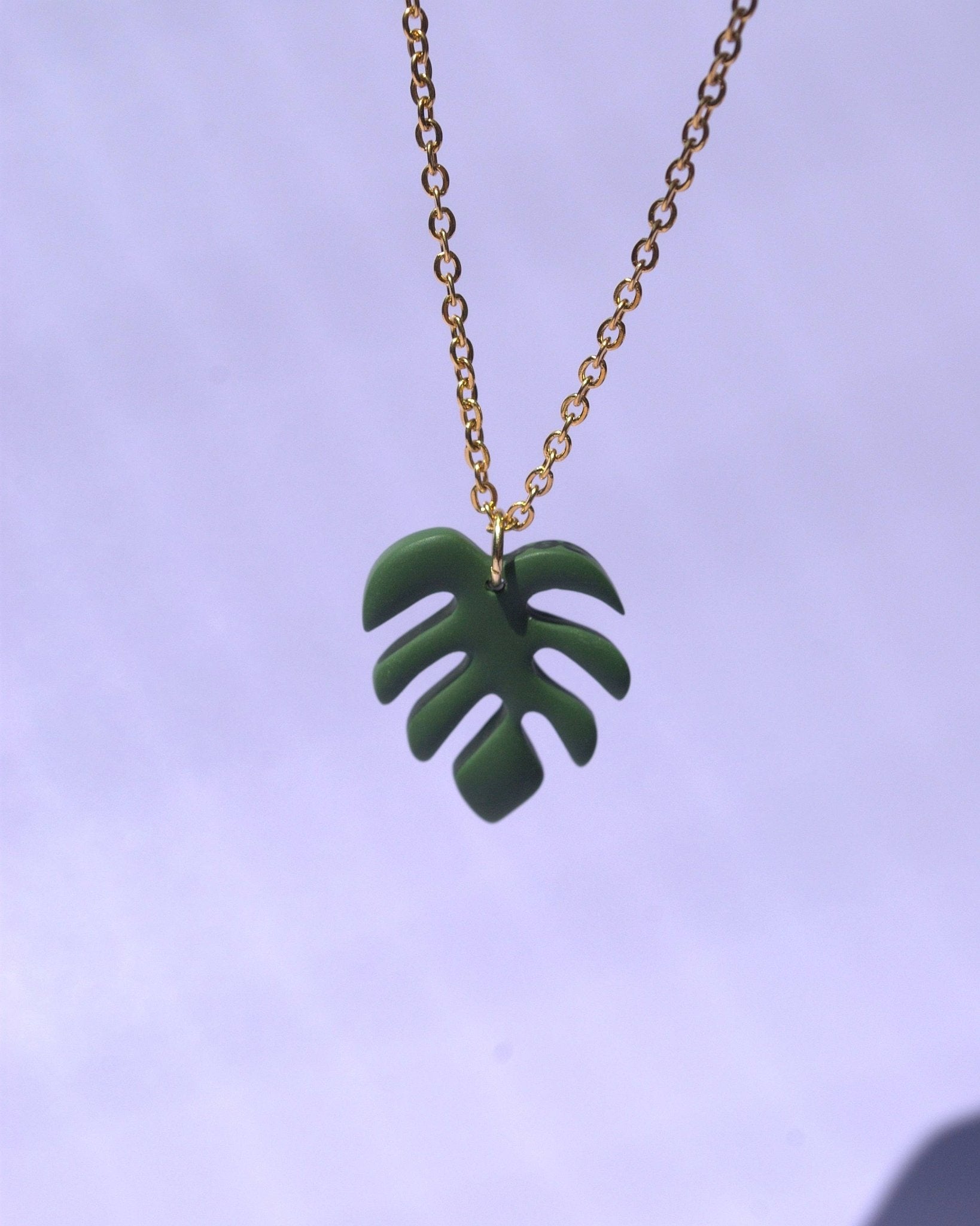 Handgefertigte Monstera Halskette - Blossom Hair & Fashion