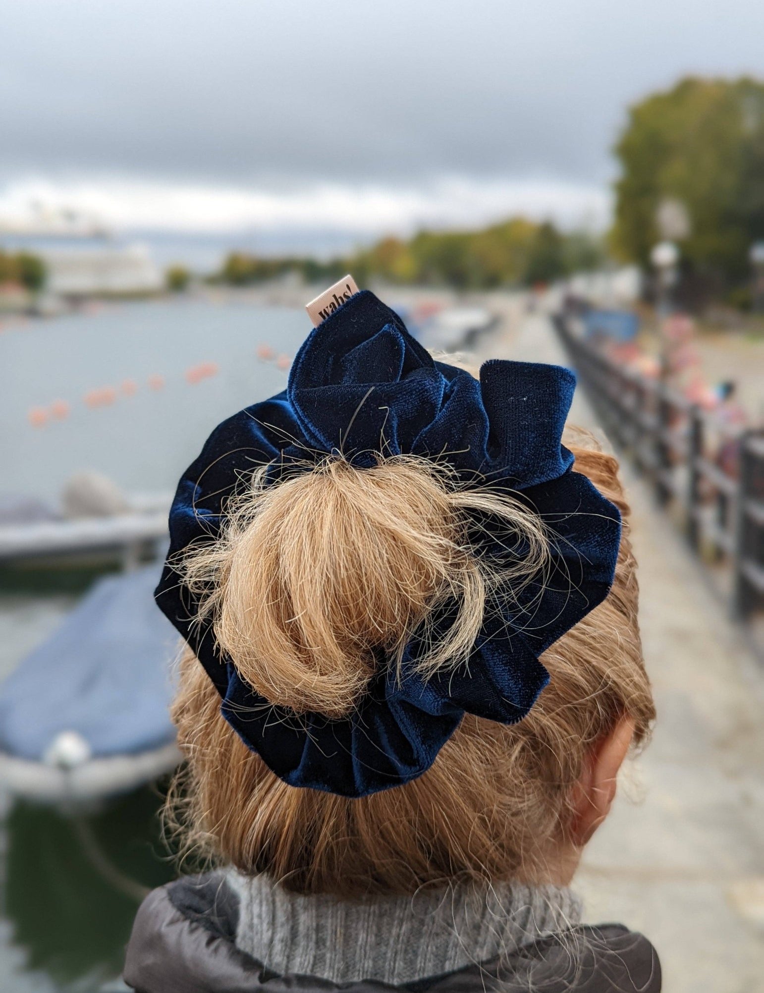 Midnight Blue Velvet Scrunchie: Mini - Blossom Hair & Fashion