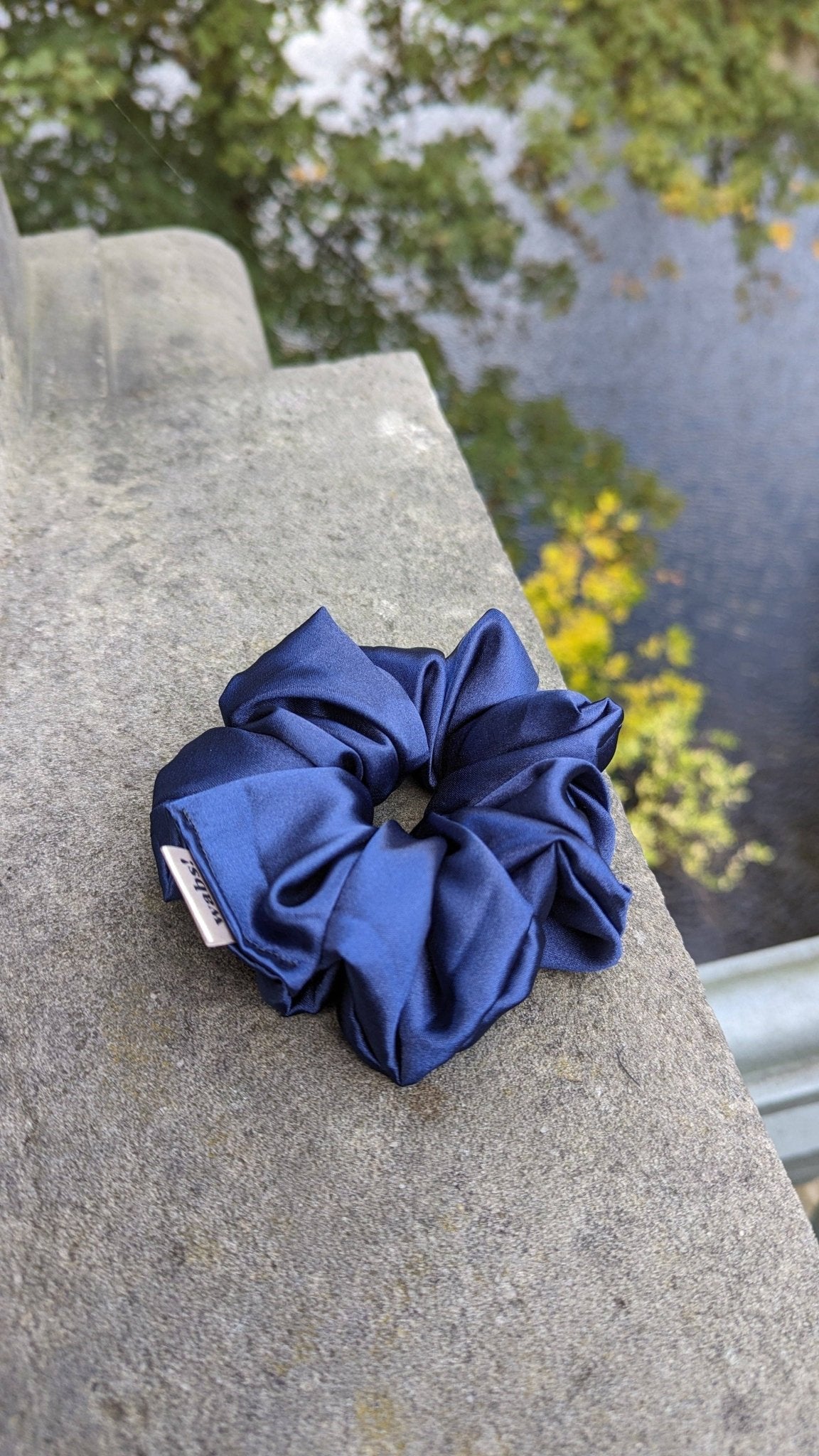 Navy Blue Scrunchie: Mini - Blossom Hair & Fashion