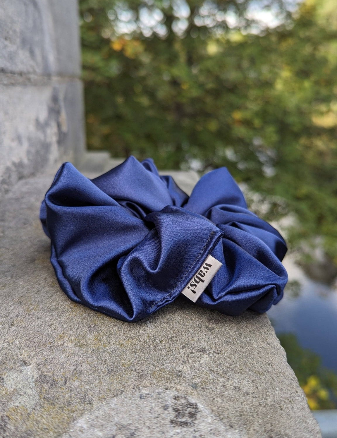 Navy Blue Scrunchie: Mini - Blossom Hair & Fashion