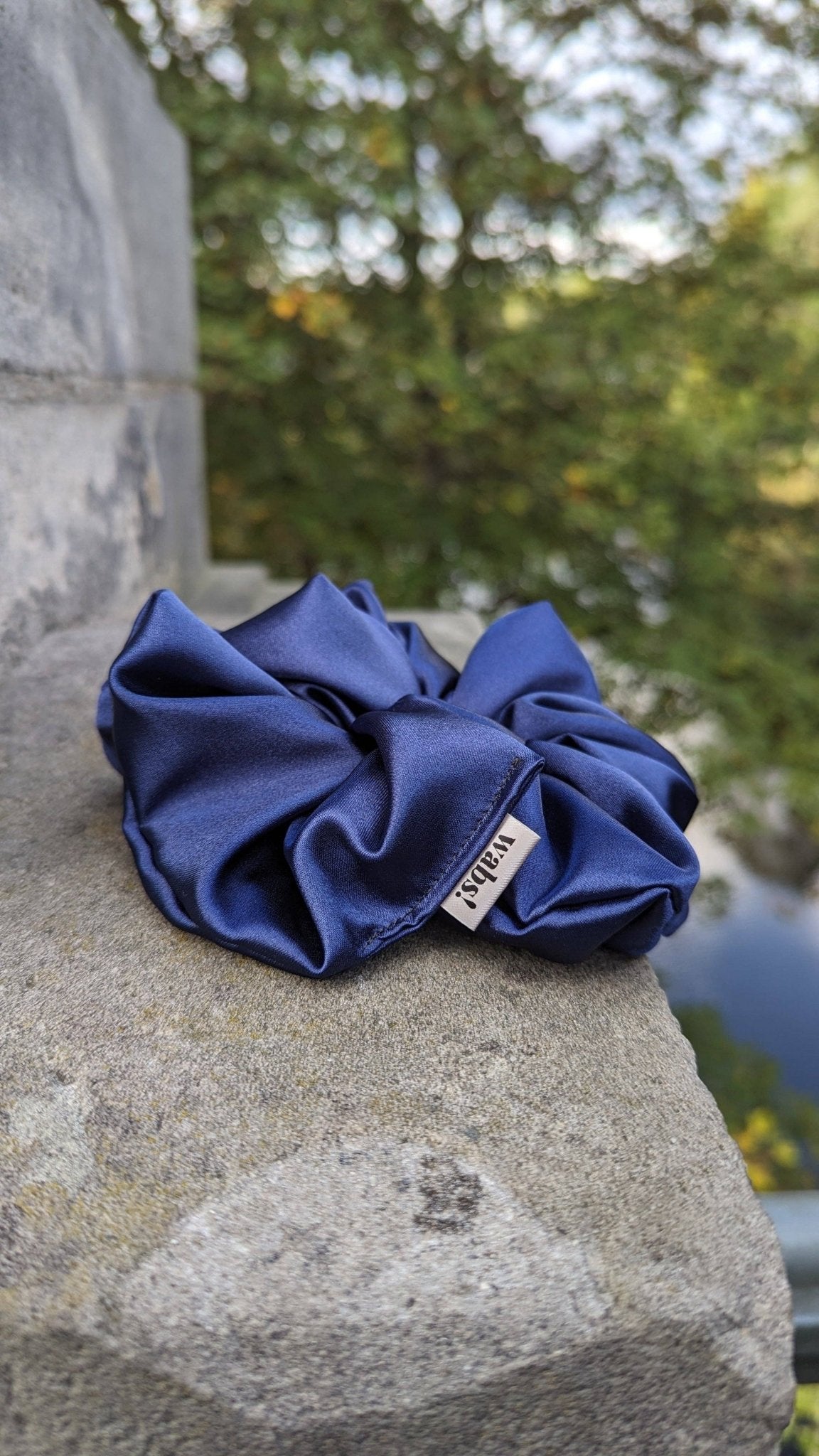 Navy Blue Scrunchie: Mini - Blossom Hair & Fashion