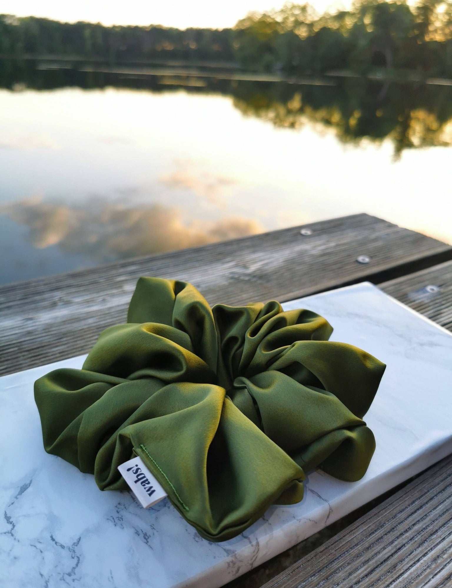 Olive Green Scrunchie: Mini - Blossom Hair & Fashion