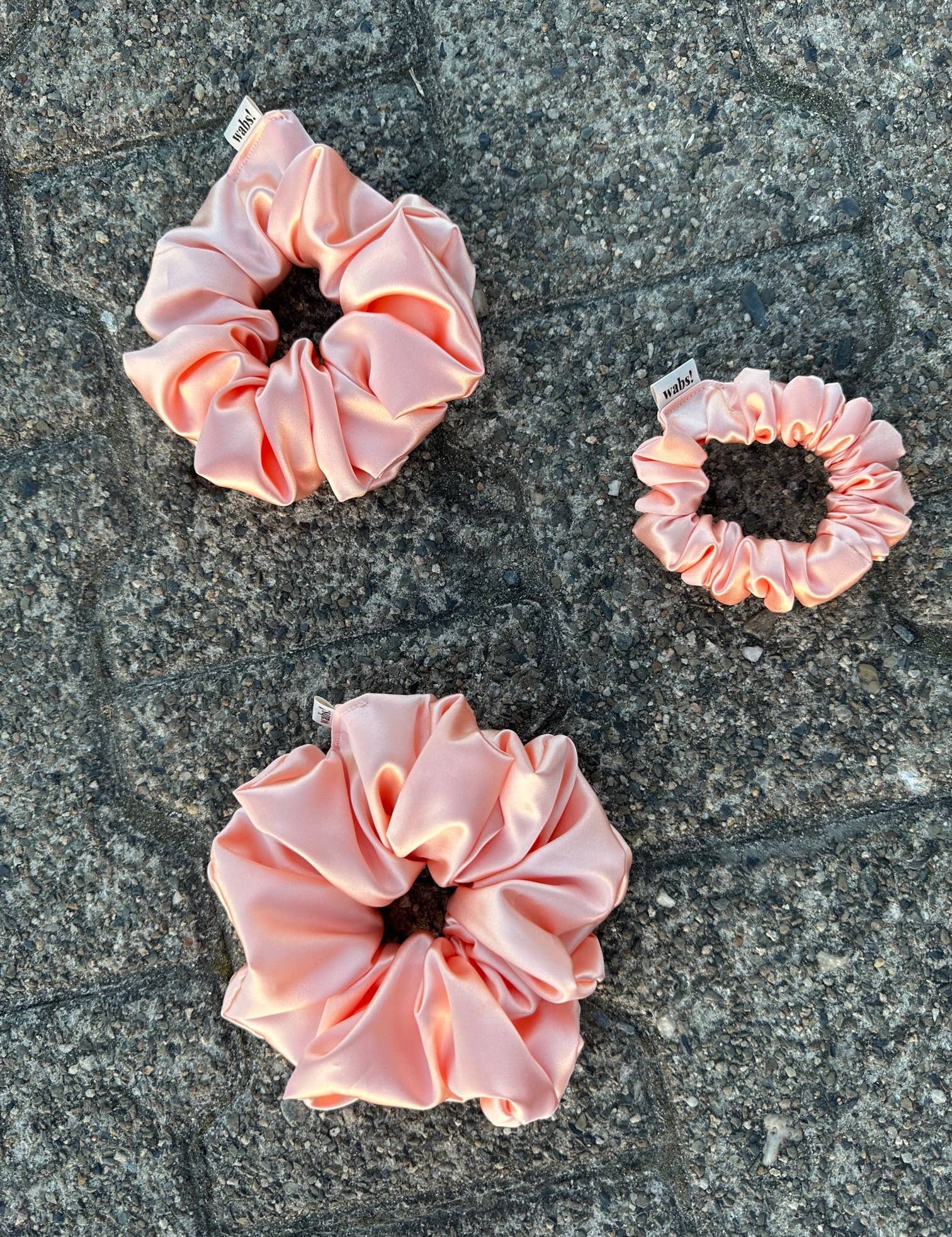 Peach Satin Scrunchie: Mini - Blossom Hair & Fashion