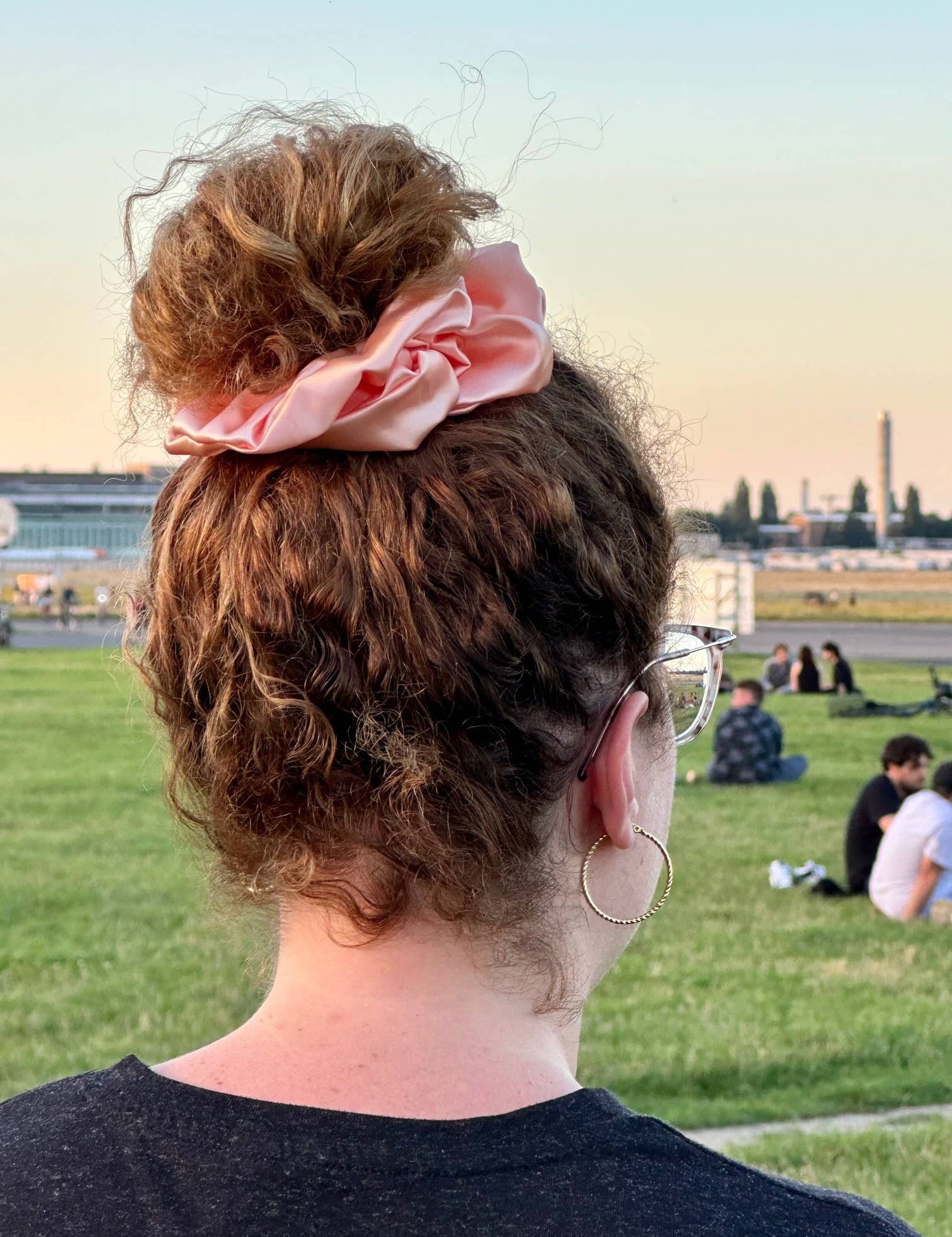 Peach Satin Scrunchie: Mini - Blossom Hair & Fashion