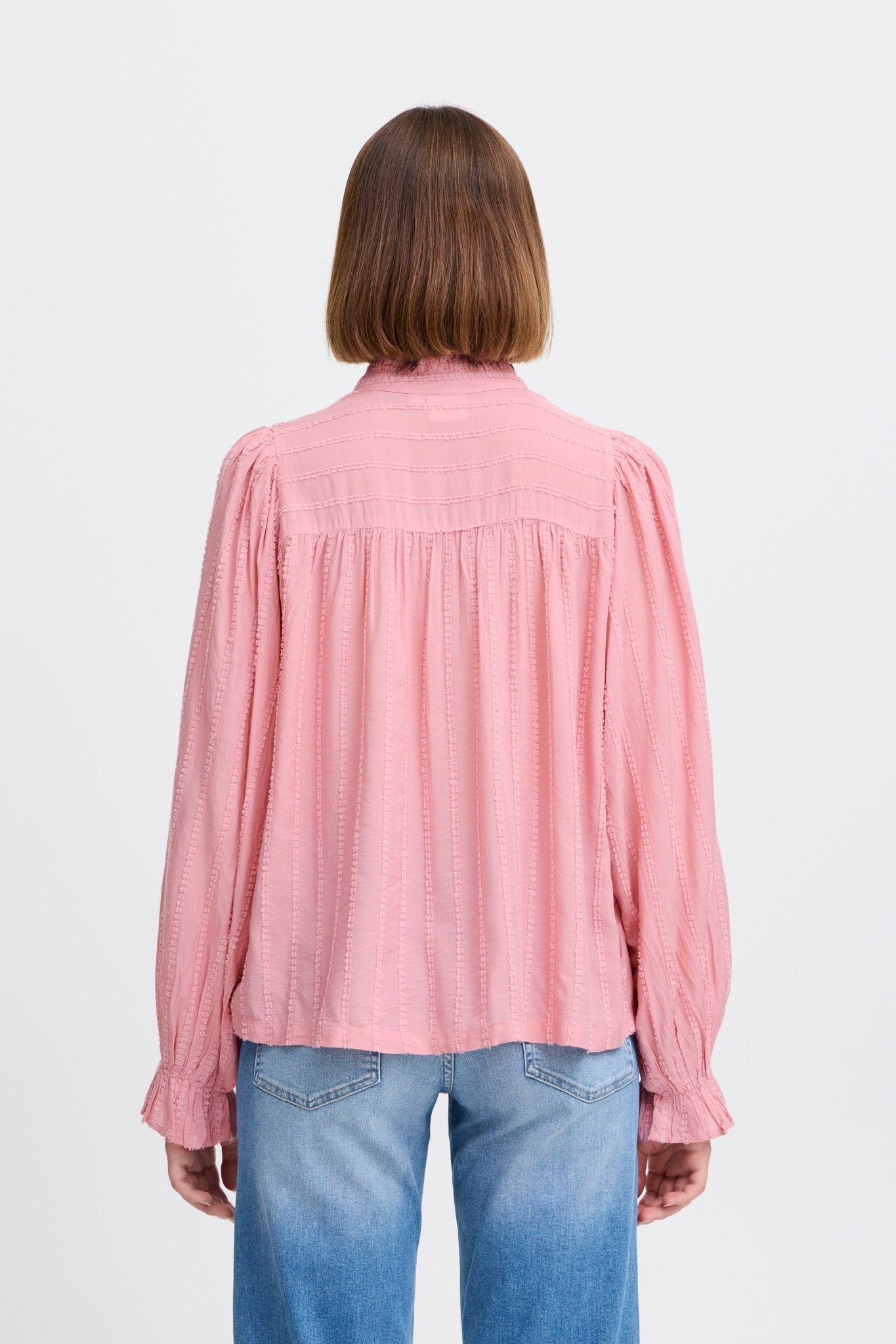 Romantische Bluse aus 100% Baumwolle in Rosa - Blossom Hair & Fashion