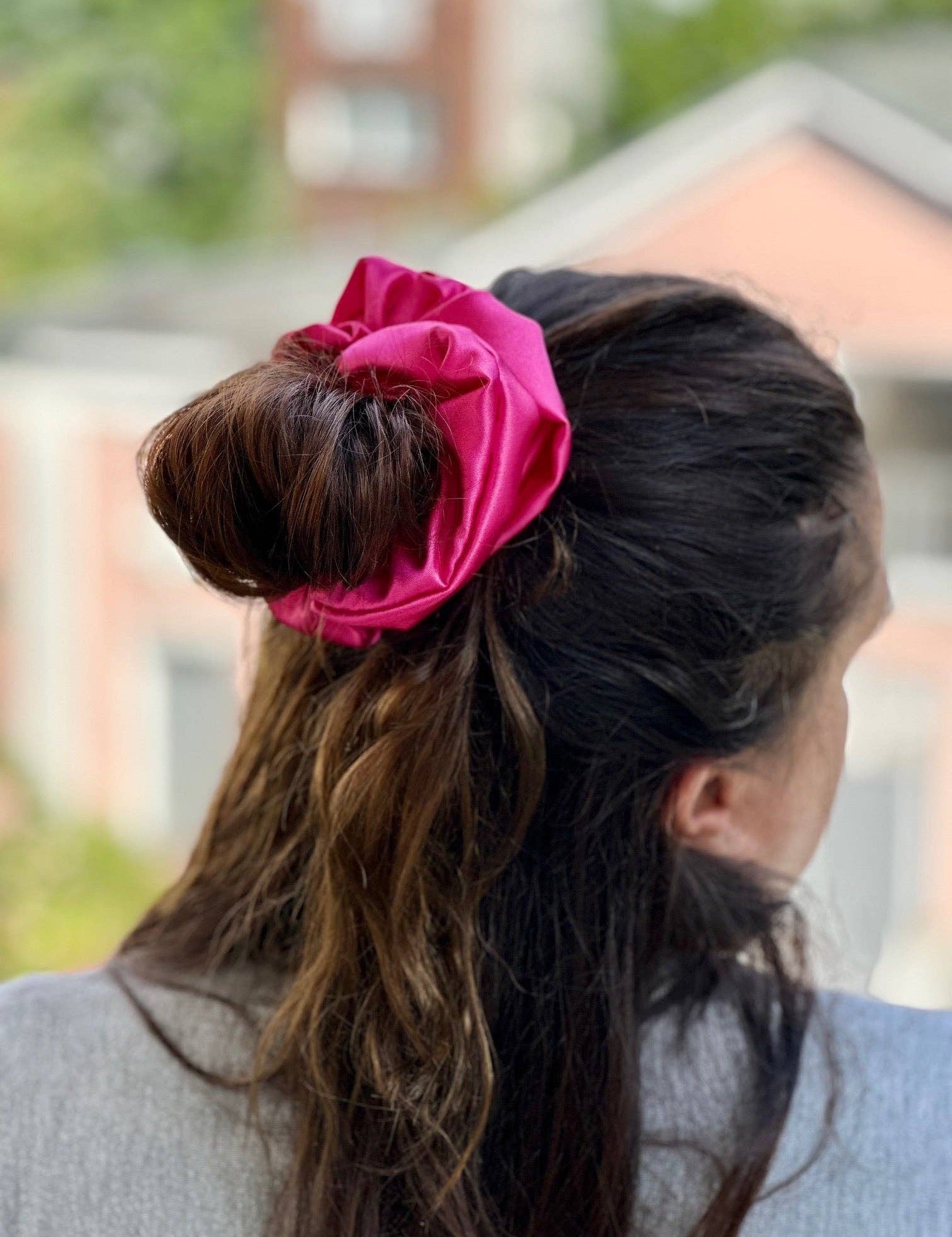 The Kristina Pink Scrunchie: Mini - Blossom Hair & Fashion