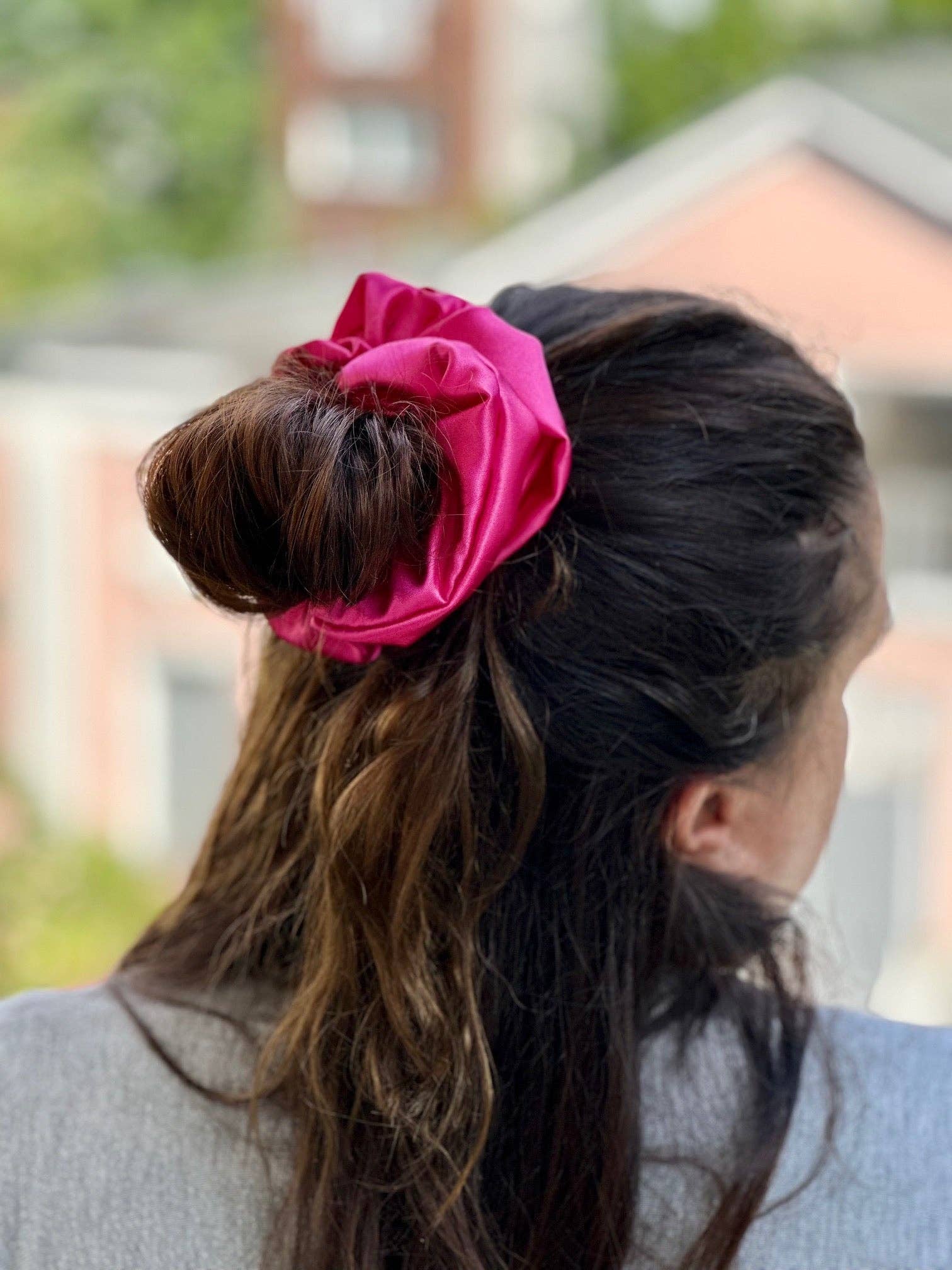 The Kristina Pink Scrunchie: Mini - Blossom Hair & Fashion