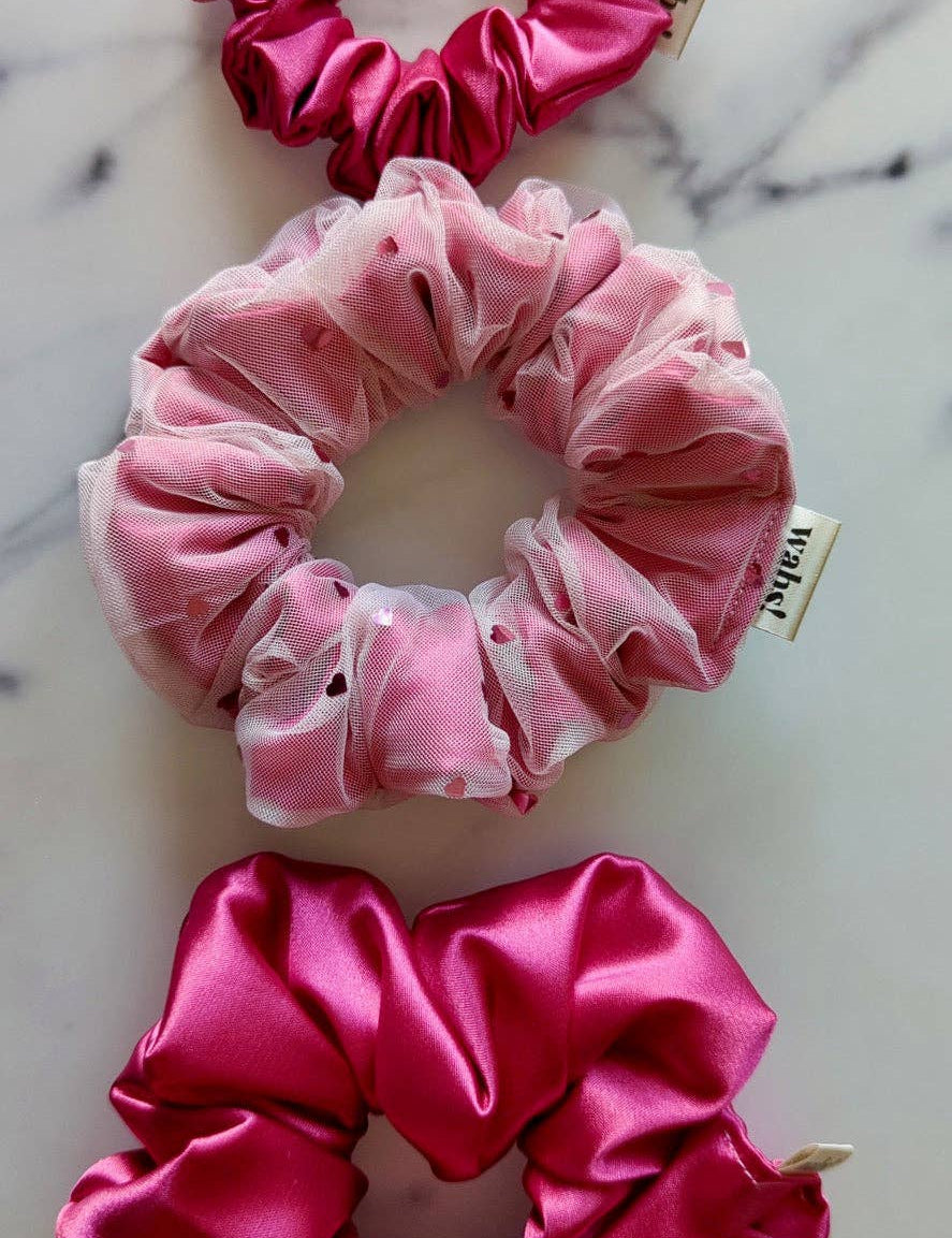 The Kristina Pink Scrunchie: Mini - Blossom Hair & Fashion