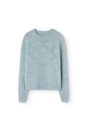 Zarter Caterina Pullover in sanftem Hellblau - Blossom Hair & Fashion